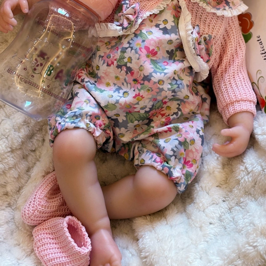 13 Inch Silicone Baby Doll Boy Real Life Lifelike Full Body Reborn Doll with Clothing Set