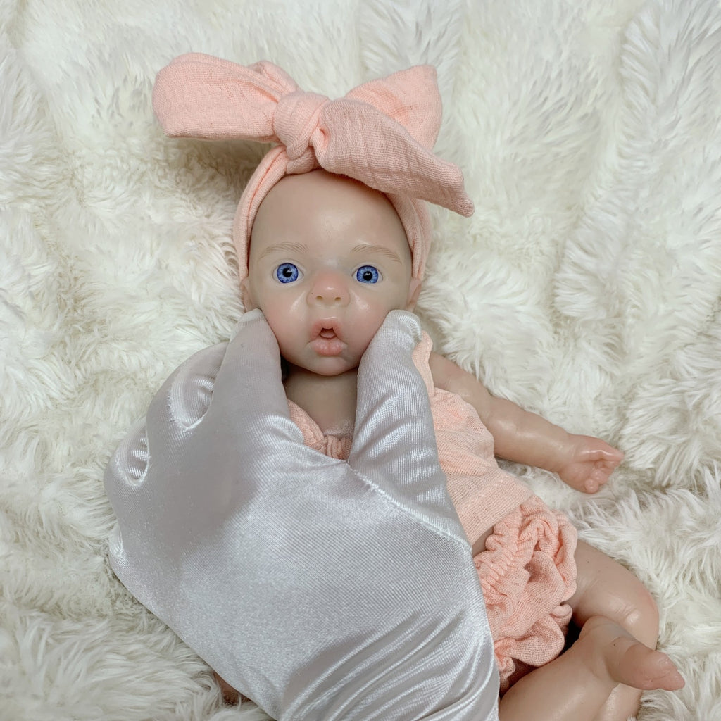 10 Inch Silicone Baby Doll Boy Realistic Soft Full Body Lifelike Reborn Baby with Accessories