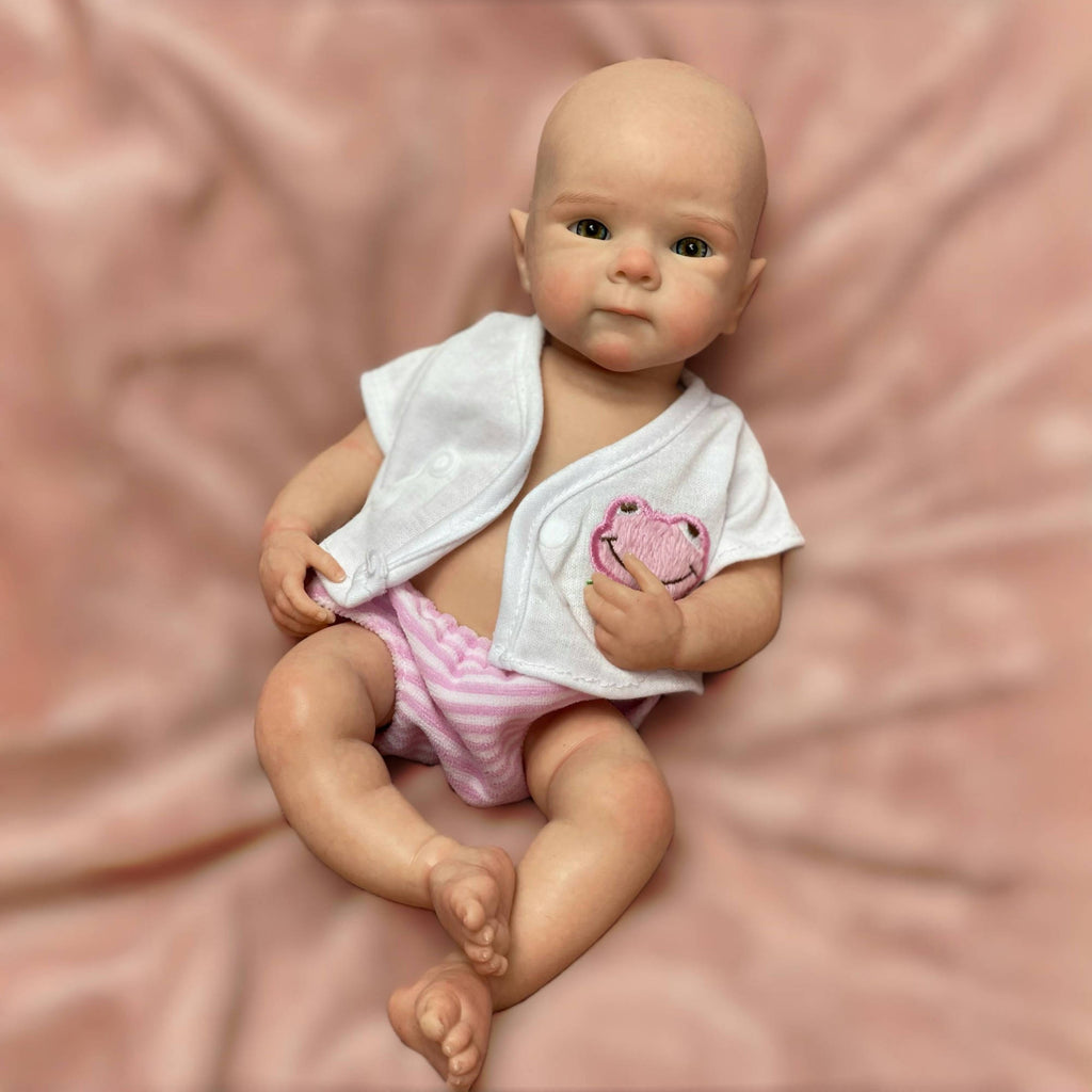 13 Inch Reborn Baby Full Body Silicone Realistic Newborn Style Doll