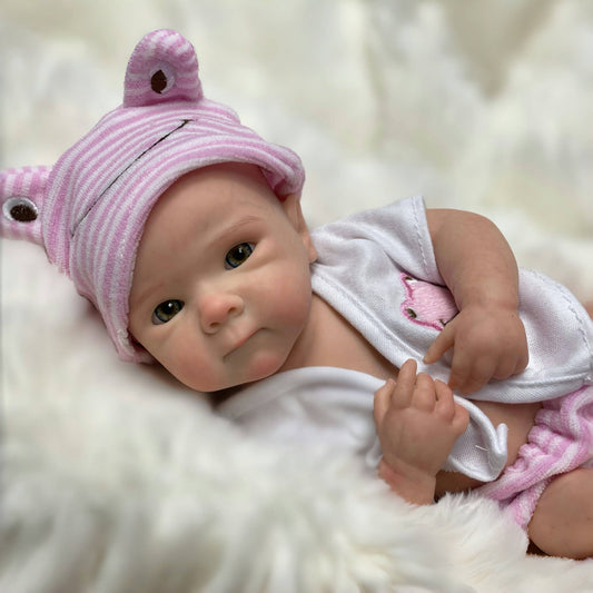 13 Inch Reborn Baby Full Body Silicone Realistic Newborn Style Doll