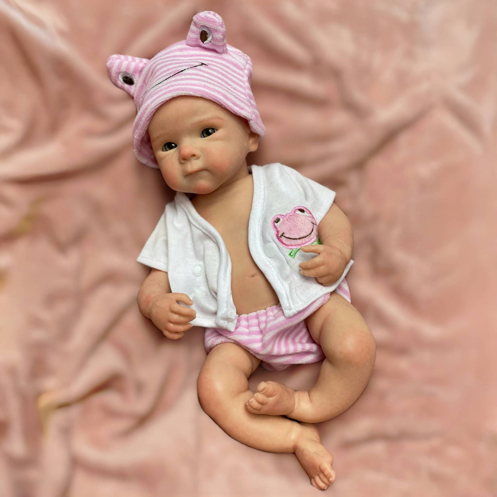 13 Inch Reborn Baby Full Body Silicone Realistic Newborn Style Doll