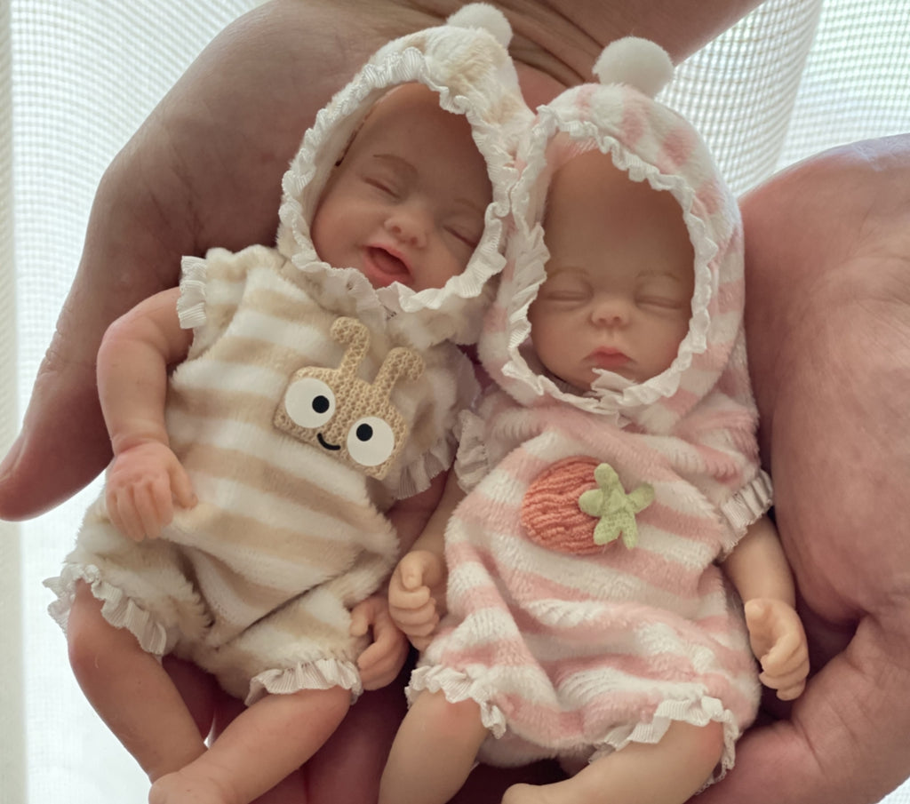 6 Inch Mini Full Body Silicone Baby Doll Lifelike Realistic Reborn Baby Girl with Accessories