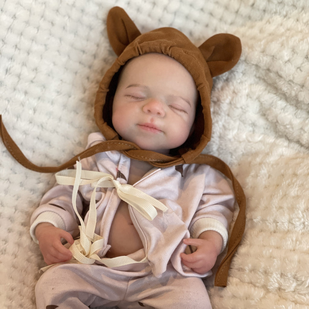 13 Inch Silicone Reborn Baby Doll Girl Soft Full Body Lifelike Realistic Mini Baby with Clothes