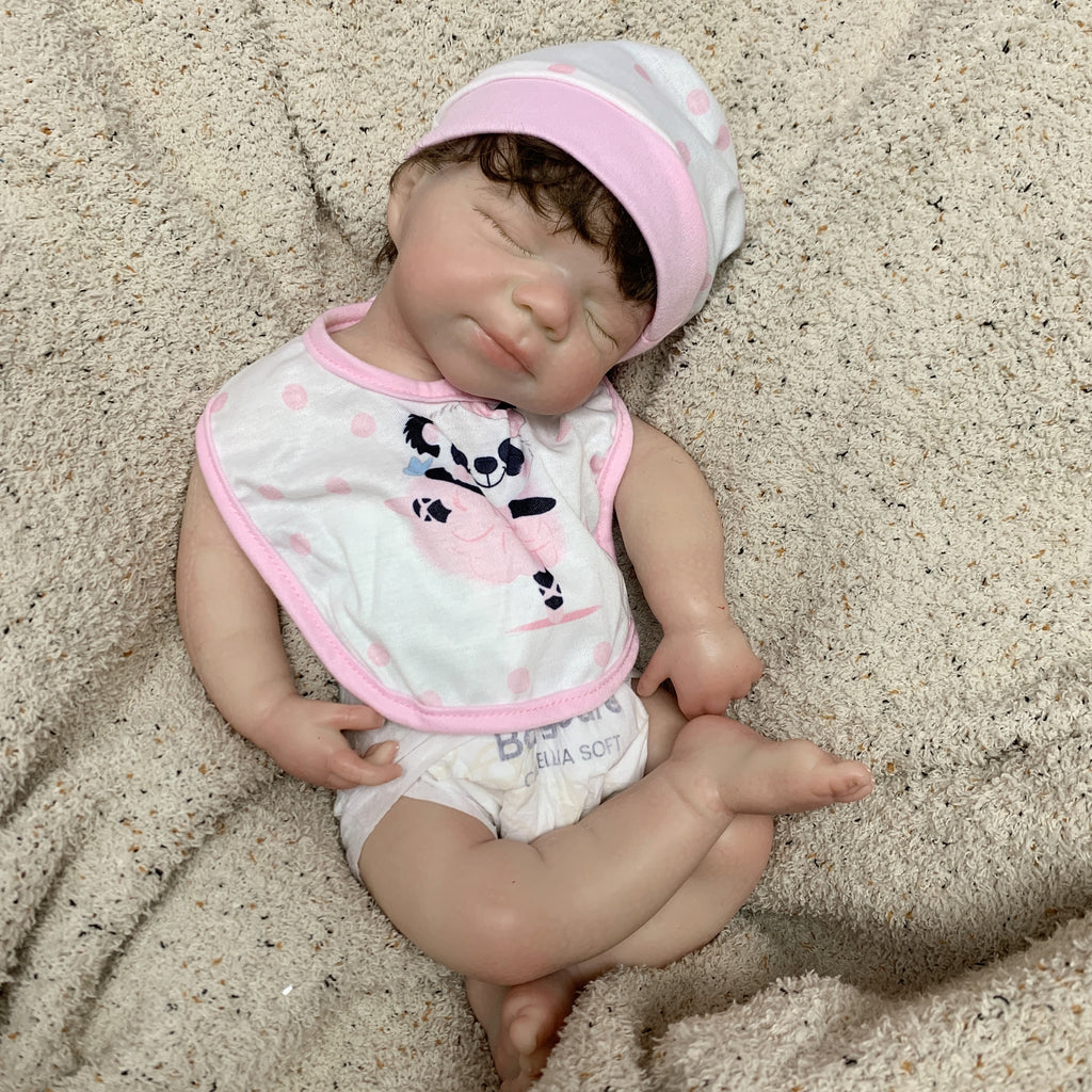 18 Inch Full Silicone Baby Doll Realistic Lifelike Reborn Baby Handmade with Accessories