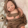 18 Inch Full Body Silicone Reborn Baby Doll Lifelike Handmade Weighted Newborn Baby Doll Set for Children