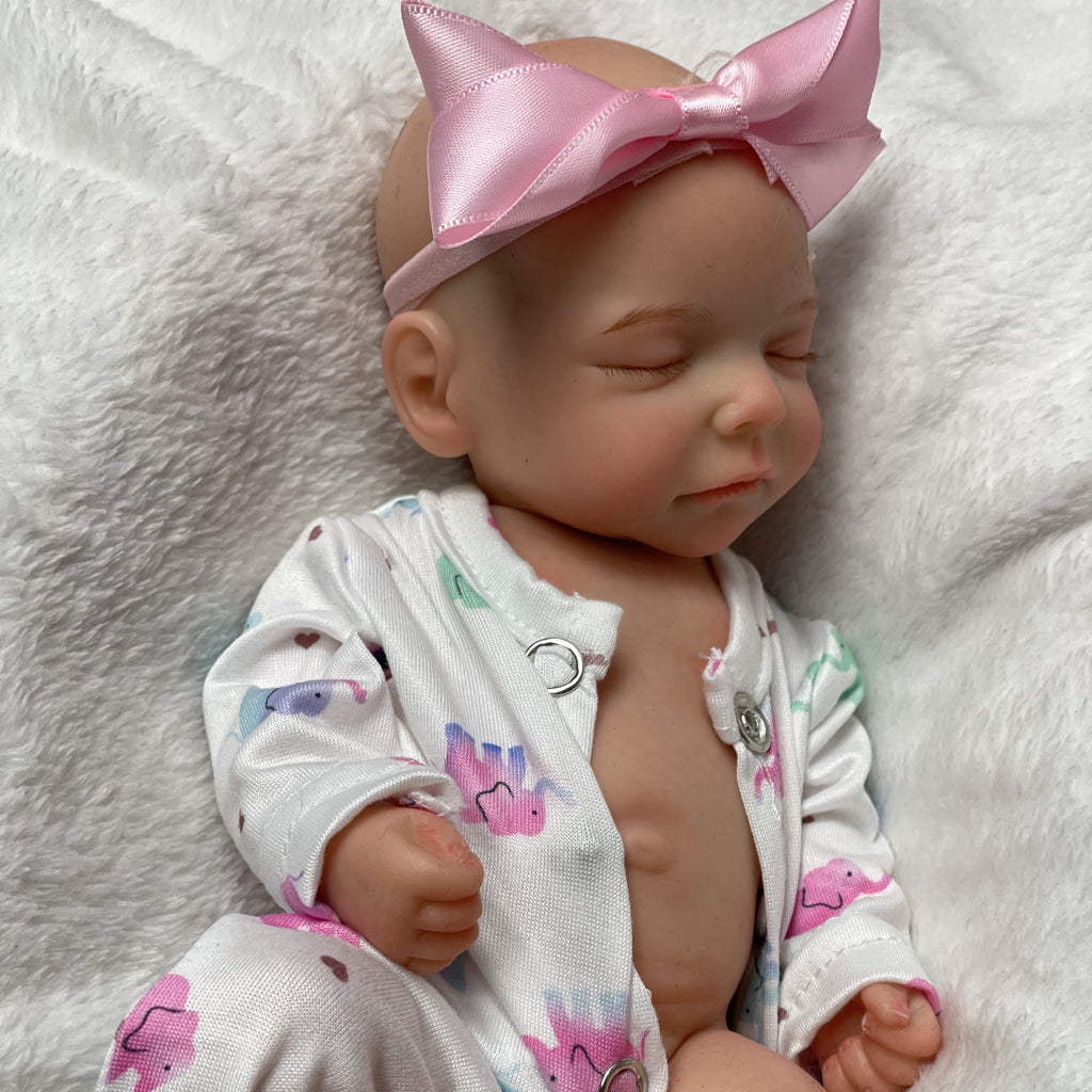 10 Inch Silicone Reborn Baby Doll Boy Soft Full Body Lifelike Realistic Mini Baby with Clothes