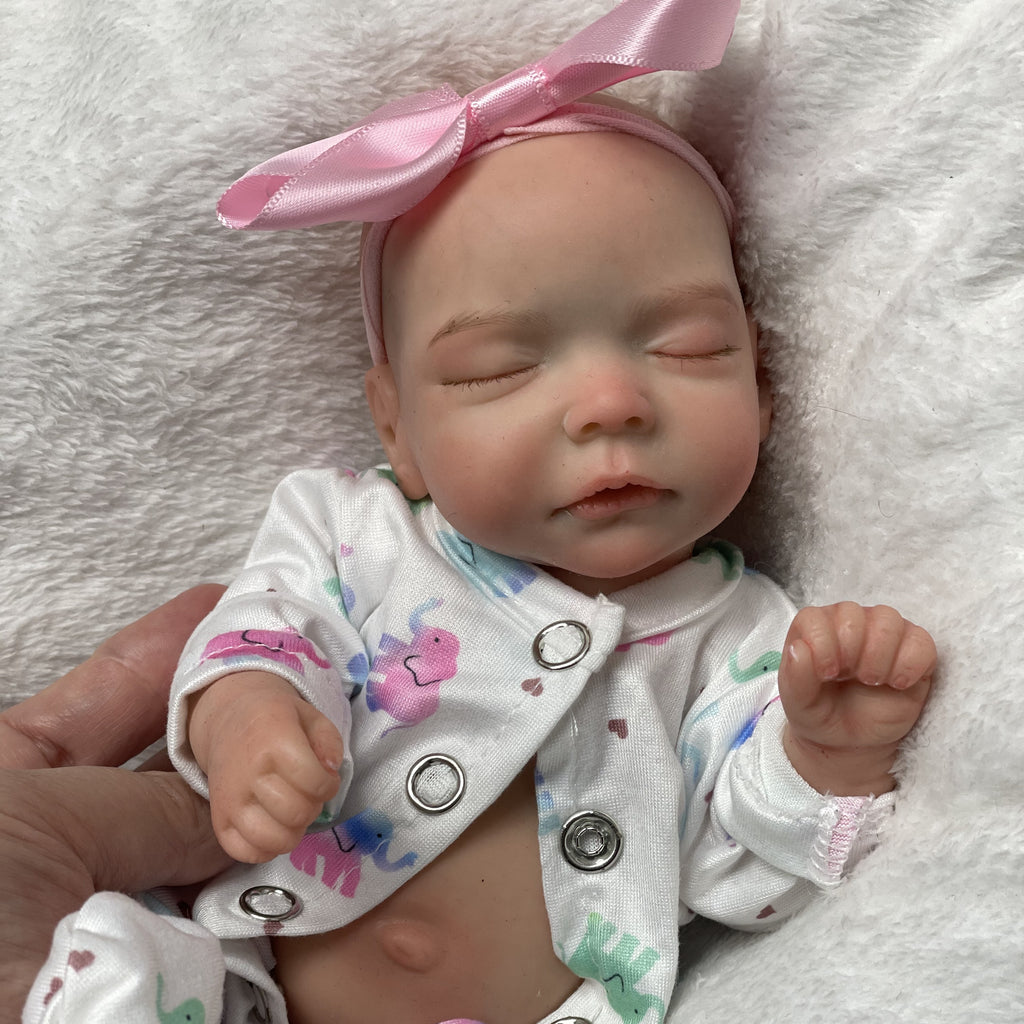 10 Inch Silicone Reborn Baby Doll Boy Soft Full Body Lifelike Realistic Mini Baby with Clothes