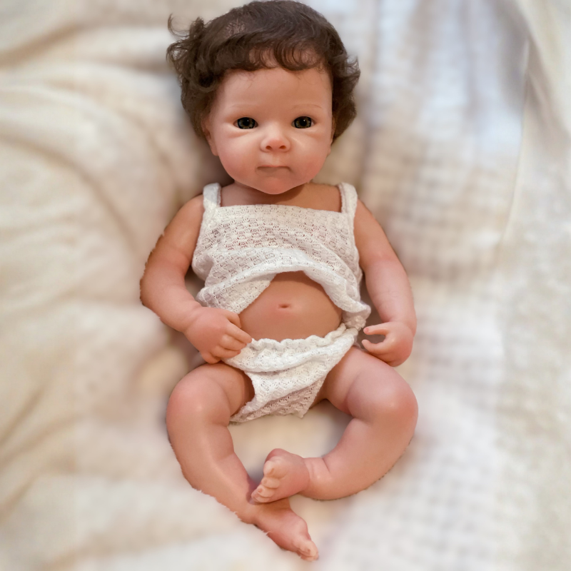 Realistic 13 Inch Silicone Reborn Baby Doll Handmade Lifelike Baby
